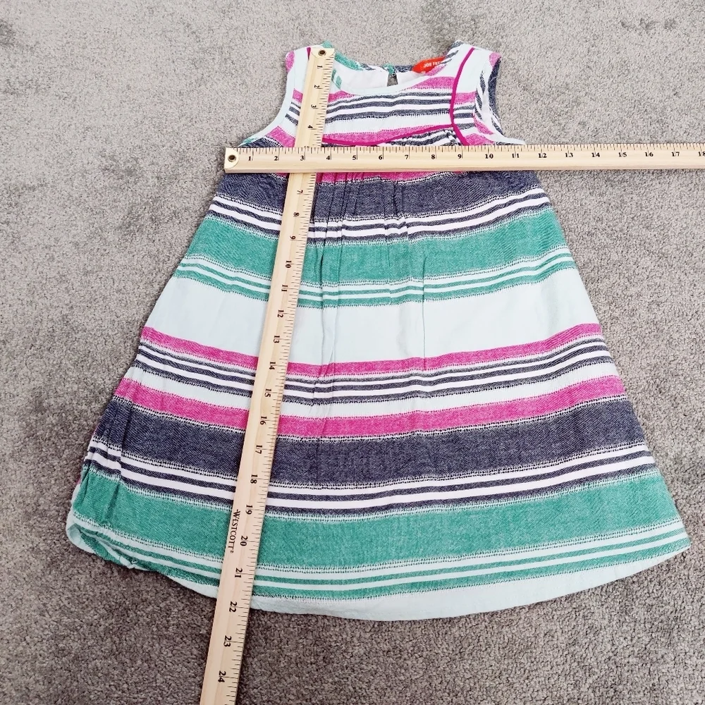 Joe Fresh Girl's Striped 100% Cotton Dress Size 5T Lined Bohemian Summer - Picture 4 of 9